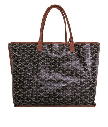 Anjou Reversible PM Tote, &pound;920, Handbags, Black/Brown, Coated Canvas, Front view